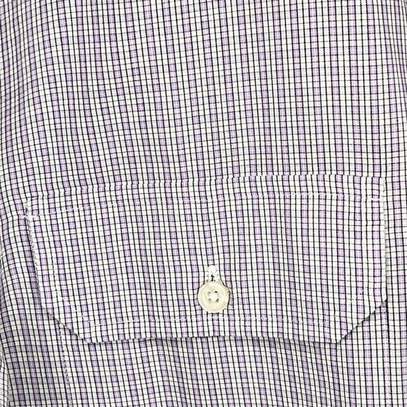 Michael Kors Long Sleeve Collared 100% Cotton Purple Button Down Shirt. Medium. - Picture 3 of 8